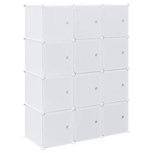 vidaXL Cubes de rangement 12 Pièces avec tiges de suspension PP