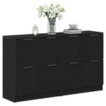 vidaXL Buffet 2 Pièces Chêne noir 60 x 30 x 70 cm Bois d'ingénierie