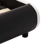 vidaXL Cadre de lit avec LED Noir Similicuir 140 x 200 cm