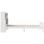 vidaXL Lit bibliothèque sans matelas blanc 100x200 cm bois pin massif