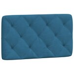 vidaXL Lit avec matelas bleu 90x190 cm velours