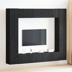vidaXL Ensemble de meubles TV 8 pièces - Murale  chêne noir  bois d'ingénierie