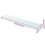 vidaXL Panneaux d'étagère 2 Pièces Verre Transparent 110 x 20 cm