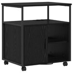 vidaXL Gabarit de bureau avec station de recharge avec roue Chêne noir