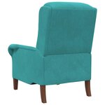 vidaXL fauteuil Turquoise 76 x 94 x 102 cm Velours