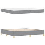 vidaXL Cadre de lit avec matelas Gris clair 200 x 200 cm tissu