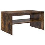 vidaXL Table basse Chêne fumé 80 x 50 x 40 cm Bois d'ingénierie
