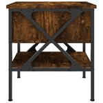 vidaXL Table de chevet chêne fumé 40x42x45 cm bois d'ingénierie