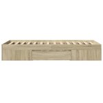 vidaXL Cadre de lit sans matelas chêne sonoma 75x190 cm