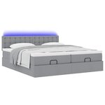 VidaXL Cadre de lit ottoman et matelas gris clair 180x200cm tissu