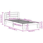 vidaXL Cadre de lit sans matelas 90x200 cm bois de pin massif