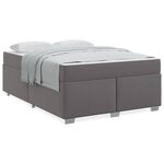 vidaXL Cadre de lit Gris 140 x 200 cm Faux cuir