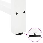 vidaXL Pieds de table de bar Blanc 2 pièces 40 x (100-101) cm Acier