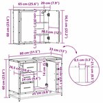 vidaXL Ensemble de mobilier de salle de bain 4 Pièces Bois ancien