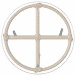 vidaXL Ensemble de salle à manger pour jardin 3 pc Marron et Crème