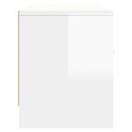 vidaXL Meuble TV blanc brillant 102x30x37 5 cm bois d'ingénierie