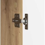vidaXL Meuble TV 99 x 34 5 x 47 cm Chêne artisanal Bois d'ingénierie