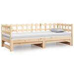 vidaXL Lit coulissant sans matelas 2x(80x200) cm Bois de pin massif