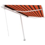 vidaXL Auvent manuel rétractable sur pied 450x300 cm Orange et marron