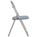 vidaXL Chaise pliante 8 pc Simili cuir Gris 48 x 43 5 x 81 cm