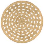 vidaXL Tapis fait à la main Jute tressée 180 cm