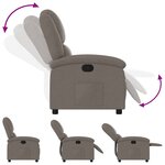 vidaXL Fauteuil inclinable Taupe Tissu