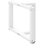 vidaXL Pieds de table basse en T  2 pièces  blanc  60 x 25 x (42-43) cm  acier