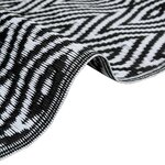vidaXL Tapis d'extérieur ARAKIL Blanc et noir 190x290 cm PP