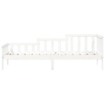 vidaXL Lit de jour sans matelas blanc 90x200 cm bois de pin massif