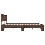 vidaXL Cadre de lit sans matelas chêne marron 200x200 cm