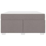 vidaXL Cadre de lit avec matelas Taupe 140 x 200 cm tissu