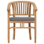 Vidaxl ensemble à dîner de jardin 7 pièces avec coussins teck solide
