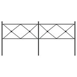 vidaXL Tête de lit métal noir 200 cm