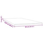 vidaXL Sur-matelas 80x220x5 cm