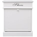vidaXL Armoire à chaussures Blanc 50 x 28 x 58 cm Bois de Paulownia