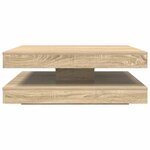vidaXL Table basse rotative à 360 degrés chêne sonoma 90x90x34 5 cm