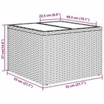 vidaXL Ensemble de canapés de jardin 7 pièces avec coussins noirs en rattan poly