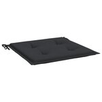vidaXL Coussins de chaise jardin lot de 6 noir 50x50x4 cm tissu oxford