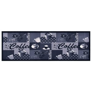 vidaXL Tapis de cuisine lavable Bleu café 60x300 cm