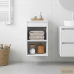 vidaXL Meuble de Salle de Bain In-between Blanc 30 x 41 x 50 cm