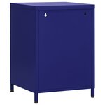 vidaXL Table de chevet Bleu marine 35x35x51 cm Acier