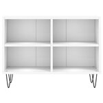 vidaXL Meuble TV blanc 69 5 x 30 x 50 cm bois d'ingénierie