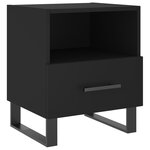 vidaXL Table de chevet noir 40x35x47 5 cm bois d’ingénierie