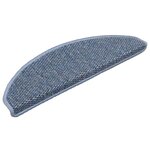 vidaXL Tapis d'escalier autocollants 30 Pièces 65x21x4 cm bleu