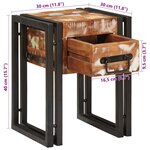 vidaXL Table d'appoint 30 x 30 x 40 cm Bois recyclé massif et métal