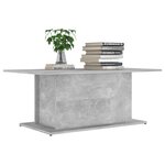 vidaXL Table basse gris béton 102x55 5x40 cm bois d'ingénierie