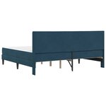 vidaXL Cadre de lit avec matelas Bleu 200 x 200 cm Velours