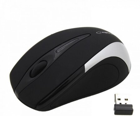 Souris sans fil Esperanza EM101S (Noir/Argent)