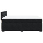 vidaXL Sommier à lattes de lit et matelas Noir 160x200 cm Velours