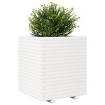vidaXL Jardinière blanc 60x60x72 cm bois de pin massif